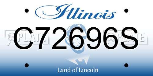 C72696S Illinois License Plate