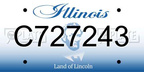 C727243 Illinois License Plate