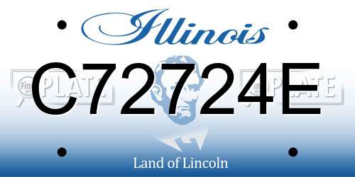C72724E Illinois License Plate