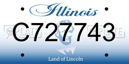 C727743 Illinois License Plate