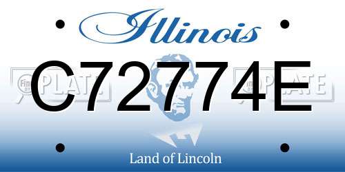 C72774E Illinois License Plate