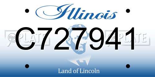 C727941 Illinois License Plate