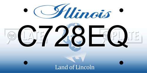 C728EQ Illinois License Plate