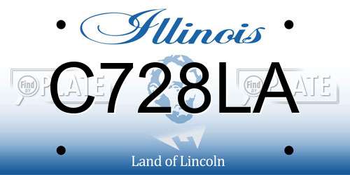 C728LA Illinois License Plate