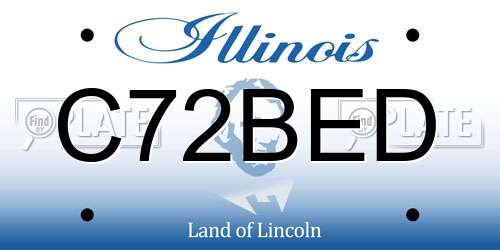 C72BED Illinois License Plate