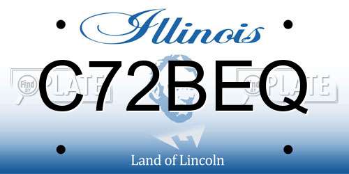 C72BEQ Illinois License Plate