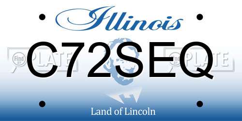 C72SEQ Illinois License Plate