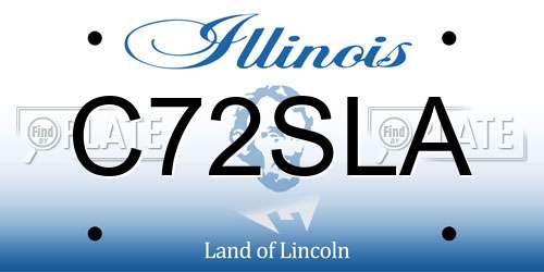 C72SLA Illinois License Plate