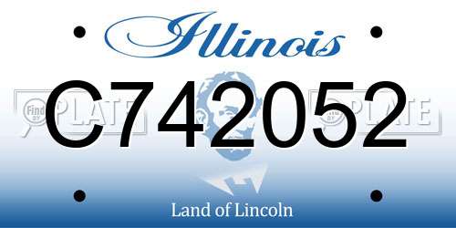 C742052 Illinois License Plate