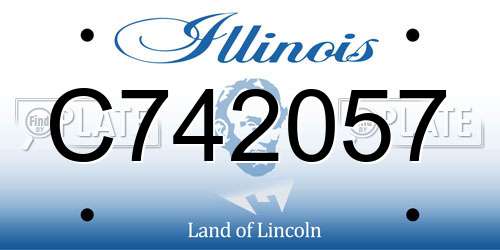 C742057 Illinois License Plate