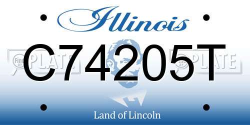 C74205T Illinois License Plate