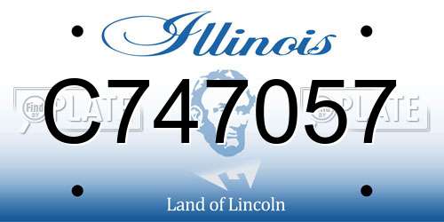 C747057 Illinois License Plate