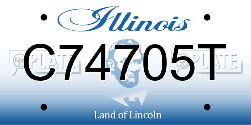 C74705T Illinois License Plate
