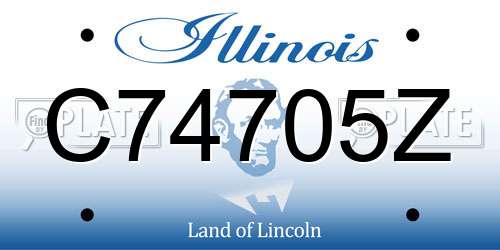 C74705Z Illinois License Plate