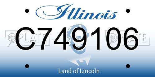C749106 Illinois License Plate
