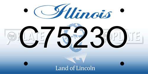 C7523O Illinois License Plate