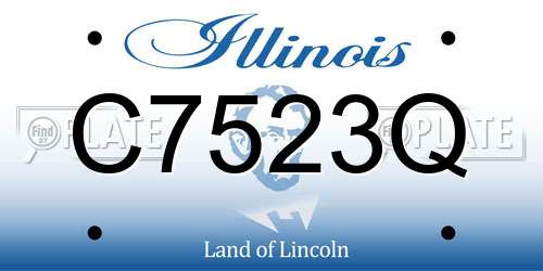 C7523Q Illinois License Plate