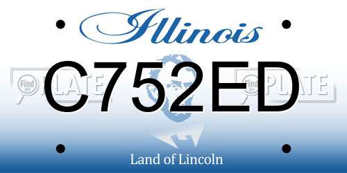 C752ED Illinois License Plate
