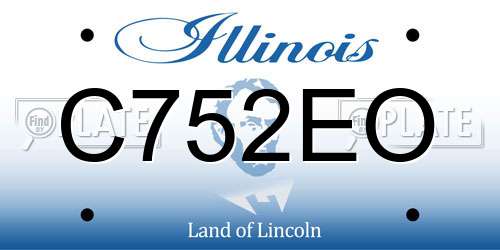 C752EO Illinois License Plate