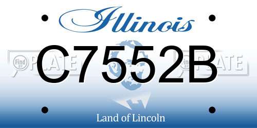 C7552B Illinois License Plate