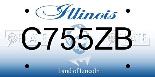 C755ZB Illinois License Plate