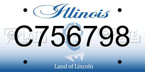 C756798 Illinois License Plate