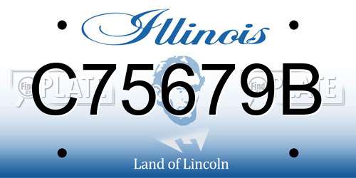C75679B Illinois License Plate