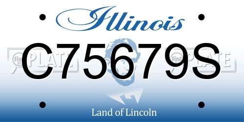 C75679S Illinois License Plate
