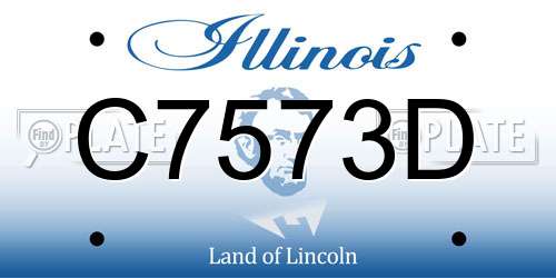 C7573D Illinois License Plate