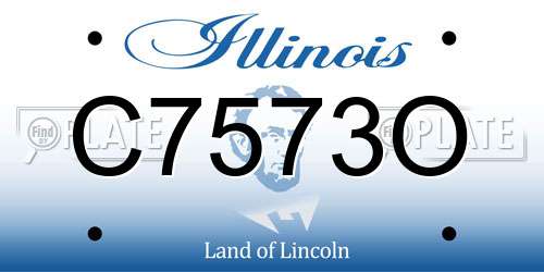 C7573O Illinois License Plate