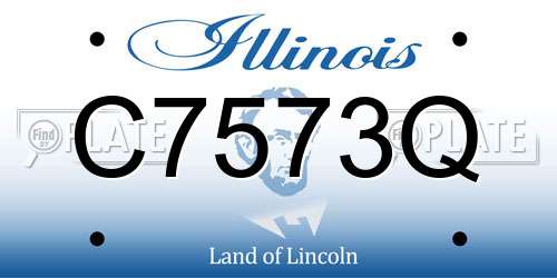C7573Q Illinois License Plate