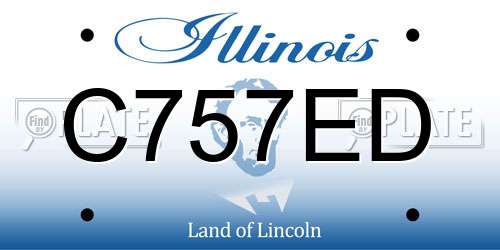 C757ED Illinois License Plate