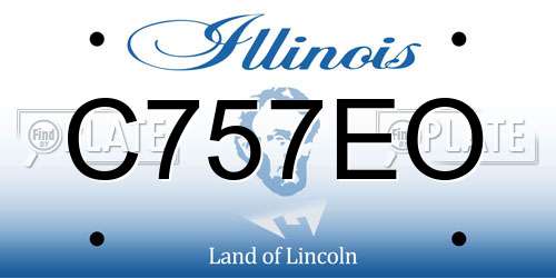 C757EO Illinois License Plate