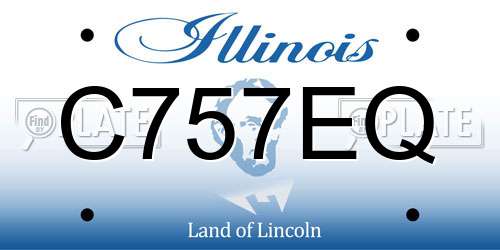 C757EQ Illinois License Plate