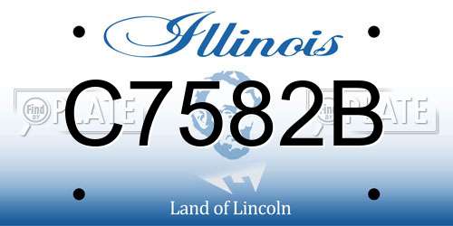 C7582B Illinois License Plate