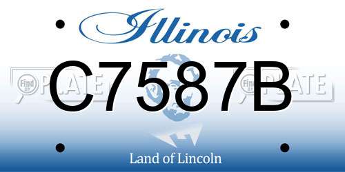 C7587B Illinois License Plate