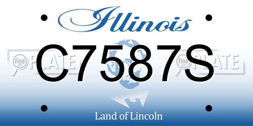 C7587S Illinois License Plate