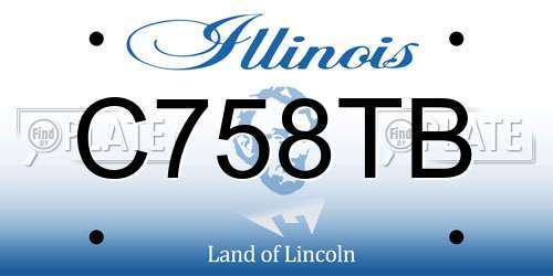 C758TB Illinois License Plate