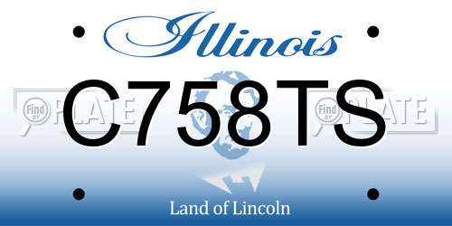 C758TS Illinois License Plate