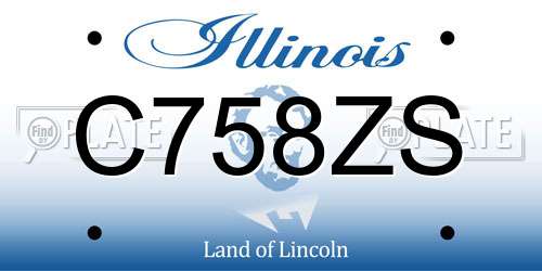 C758ZS Illinois License Plate