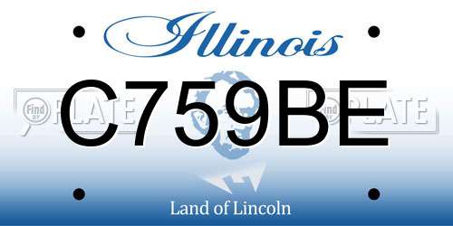 C759BE Illinois License Plate