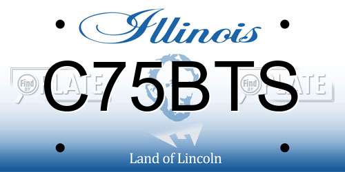 C75BTS Illinois License Plate