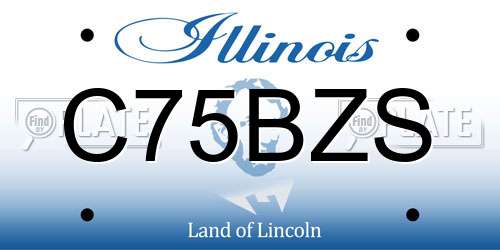 C75BZS Illinois License Plate