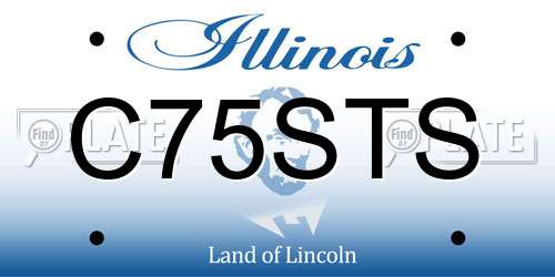 C75STS Illinois License Plate