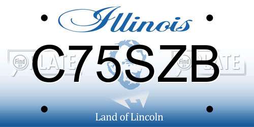 C75SZB Illinois License Plate