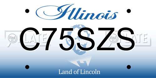 C75SZS Illinois License Plate