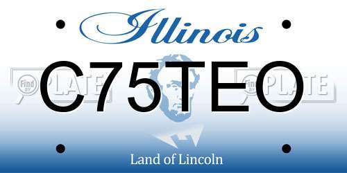 C75TEO Illinois License Plate