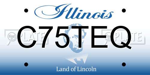 C75TEQ Illinois License Plate