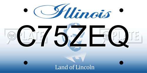 C75ZEQ Illinois License Plate
