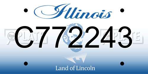 C772243 Illinois License Plate